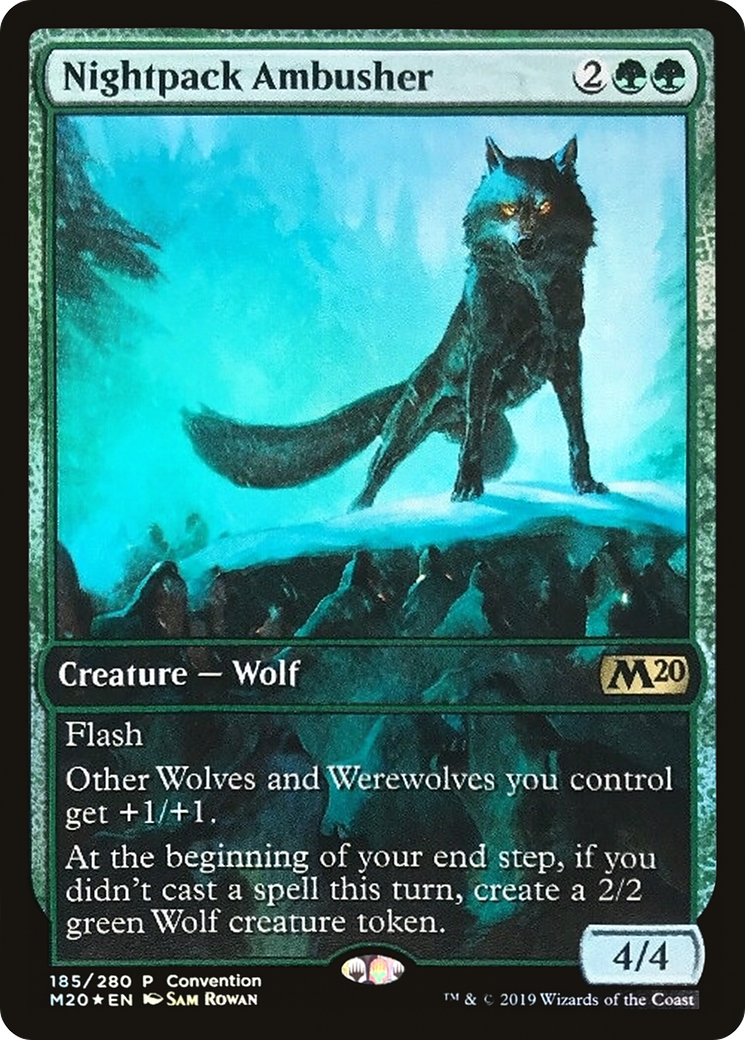 Nightpack Ambusher (2019 Convention Exclusive) (MEDIA-185) [Core Set 2020 Promos] Foil MTG Single Wizards of the Coast