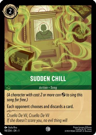 Sudden Chill (98/204) [The First Chapter] Cold Foil Lorcana Single Disney