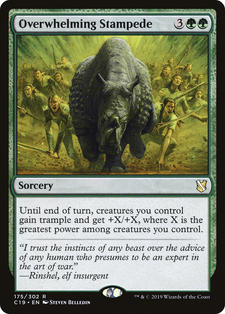 Overwhelming Stampede (C19-175) [Commander 2019] MTG Single Wizards of the Coast