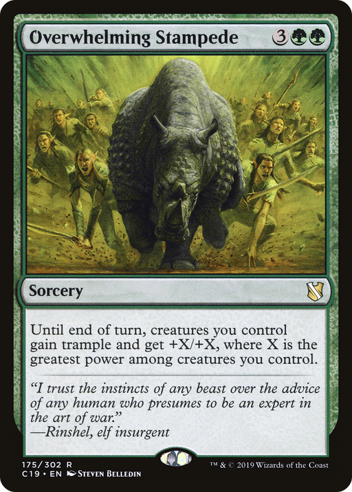 Overwhelming Stampede (C19-175) [Commander 2019] MTG Single Wizards of the Coast
