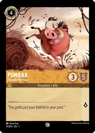 Pumbaa - Friendly Warthog (17/204) [The First Chapter] Lorcana Single Disney