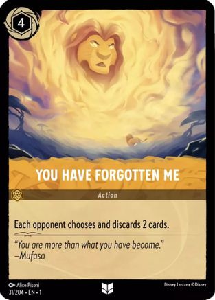 You Have Forgotten Me (31/204) [The First Chapter] Lorcana Single Disney