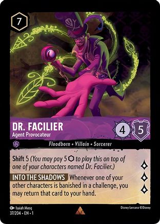 Dr. Facilier - Agent Provocateur (37/204) [The First Chapter] Cold Foil Lorcana Single Disney