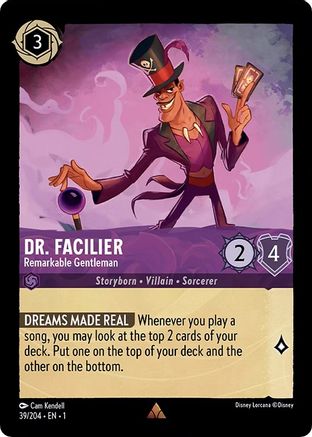 Dr. Facilier - Remarkable Gentleman (39/204) [The First Chapter] Lorcana Single Disney