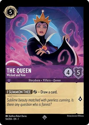 The Queen - Wicked and Vain (56/204) [The First Chapter] Cold Foil Lorcana Single Disney