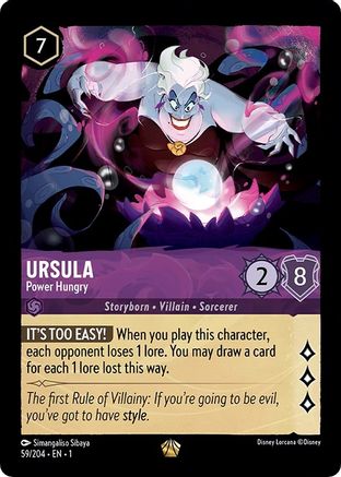 Ursula - Power Hungry (59/204) [The First Chapter] Lorcana Single Disney