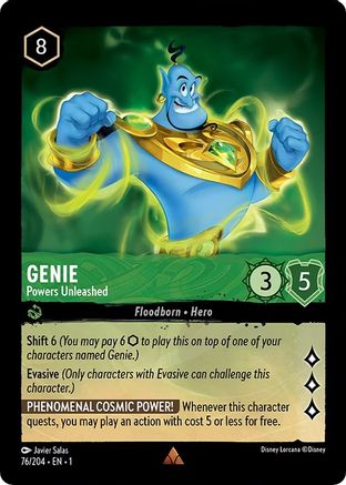 Genie - Powers Unleashed (76/204) [The First Chapter] Cold Foil Lorcana Single Disney