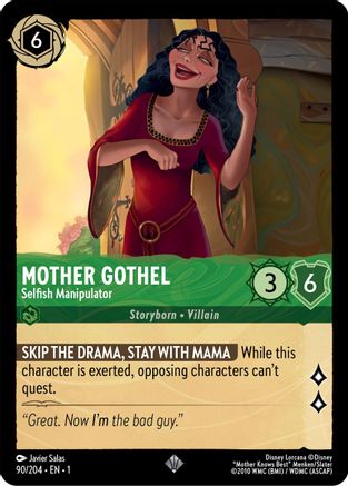 Mother Gothel - Selfish Manipulator (90/204) [The First Chapter] Lorcana Single Disney