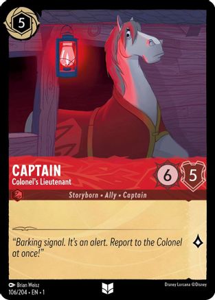 Captain - Colonel's Lieutenant (106/204) [The First Chapter] Lorcana Single Disney