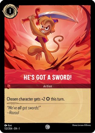 He's Got A Sword! (132/204) [The First Chapter] Lorcana Single Disney