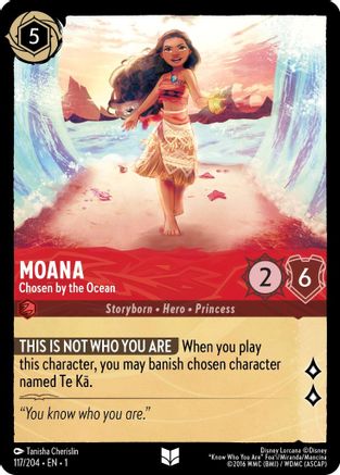 Moana - Chosen by the Ocean (117/204) [The First Chapter] Cold Foil Lorcana Single Disney