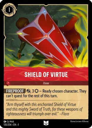 Shield of Virtue (135/204) [The First Chapter] Cold Foil Lorcana Single Disney