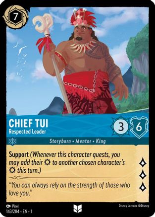 Chief Tui - Respected Leader (143/204) [The First Chapter] Lorcana Single Disney