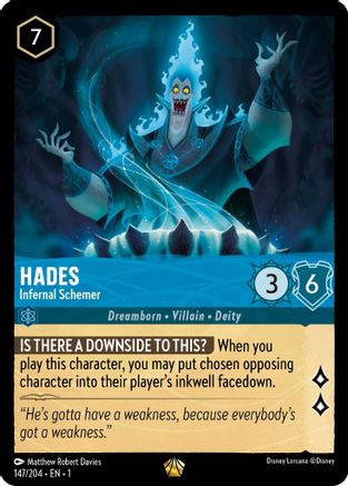 Hades - Infernal Schemer (147/204) [The First Chapter] Lorcana Single Disney