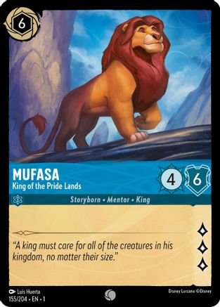Mufasa - King of the Pride Lands (155/204) [The First Chapter] Cold Foil Lorcana Single Disney