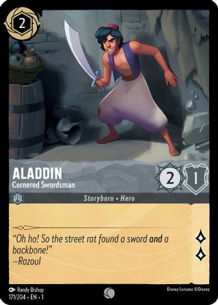 Aladdin - Cornered Swordsman (171/204) [The First Chapter] Lorcana Single Disney