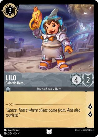Lilo - Galactic Hero (184/204) [The First Chapter] Cold Foil Lorcana Single Disney