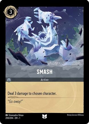 Smash (200/204) [The First Chapter] Cold Foil Lorcana Single Disney
