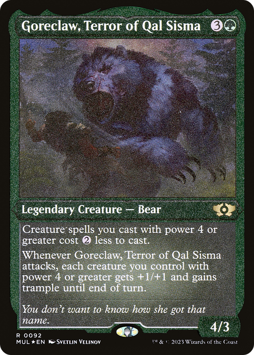 Goreclaw, Terror of Qal Sisma (MUL-092) [Multiverse Legends] Foil MTG Single Multiverse Legends