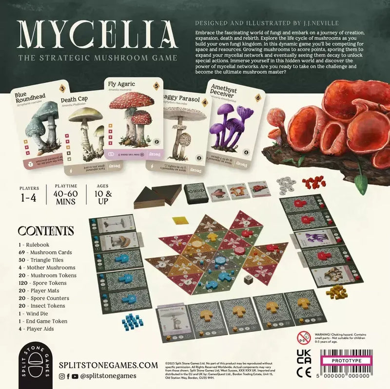 Mycelia: The Strategic Mushroom Game Board Games Split Stone Games