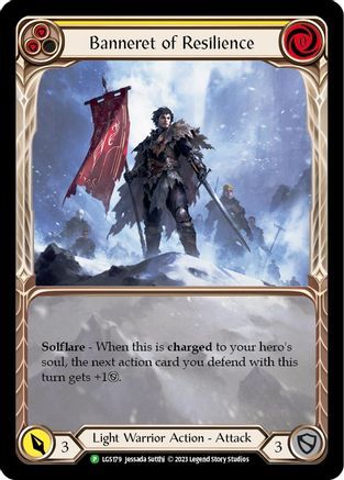 Banneret of Resilience (Extended Art) [LGS179] (Promo)  Rainbow Foil Flesh And Blood Single Flesh And Blood   