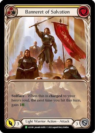 Banneret of Salvation (Extended Art) [LGS180] (Promo)  Rainbow Foil Flesh And Blood Single Flesh And Blood   