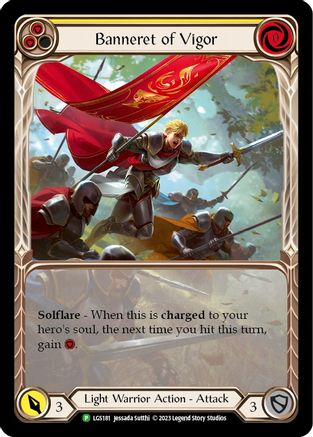 Banneret of Vigor (Extended Art) [LGS181] (Promo)  Rainbow Foil Flesh And Blood Single Flesh And Blood   