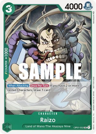 Raizo (Event Pack Vol. 2) (OP01-052) [One Piece Promotion Cards] One Piece Single Bandai