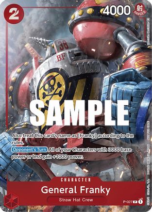 General Franky (Event Pack Vol. 2) (P-027) [One Piece Promotion Cards] Foil One Piece Single Bandai