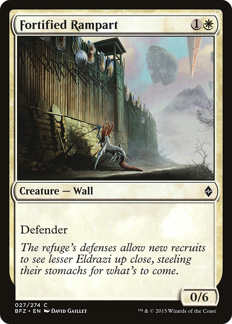 Fortified Rampart (BFZ-027) [Battle for Zendikar] Foil MTG Single Wizards of the Coast