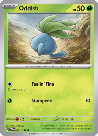 Oddish (1) Reverse Holofoil [SV: Obsidian Flames] Pokemon Single Pokémon