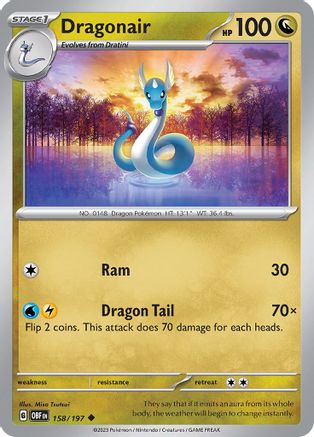 Dragonair (158) Reverse Holofoil [SV: Obsidian Flames] Pokemon Single Pokémon