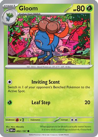 Gloom (2) Reverse Holofoil [SV: Obsidian Flames] Pokemon Single Pokémon