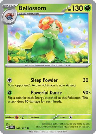 Bellossom (3) Reverse Holofoil [SV: Obsidian Flames] Pokemon Single Pokémon
