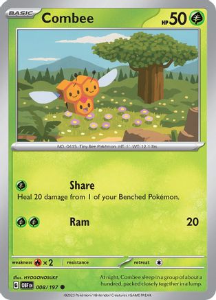 Combee (8) Reverse Holofoil [SV: Obsidian Flames] Pokemon Single Pokémon