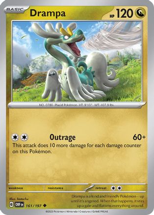 Drampa (161) Reverse Holofoil [SV: Obsidian Flames] Pokemon Single Pokémon