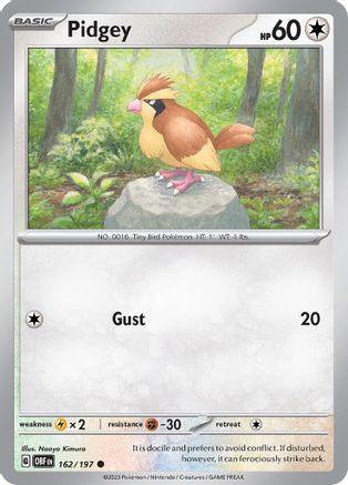Pidgey (162) [SV: Obsidian Flames] Pokemon Single Pokémon