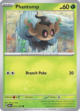 Phantump (11) [SV: Obsidian Flames] Pokemon Single Pokémon