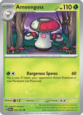 Amoonguss (10) - [SV: Obsidian Flames] Reverse Holofoil Pokemon Single Pokémon