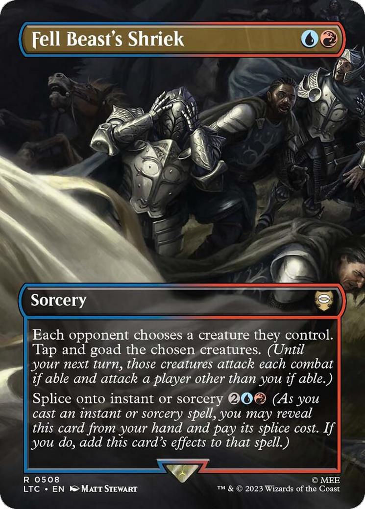 Fell Beast's Shriek (LTC-508) [Tales of Middle-earth Commander] (Borderless) MTG Single Wizards of the Coast