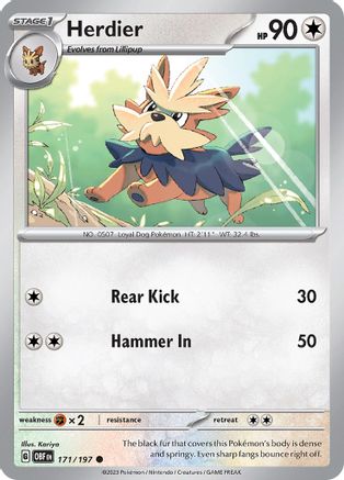 Herdier (171) [SV: Obsidian Flames] Pokemon Single Pokémon