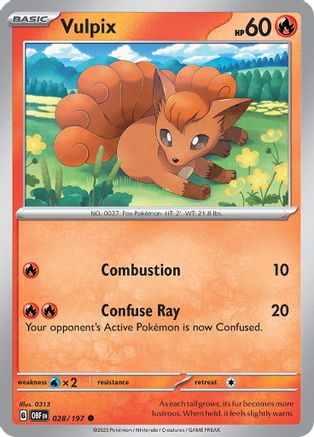 Vulpix (28) [SV: Obsidian Flames] Pokemon Single Pokémon