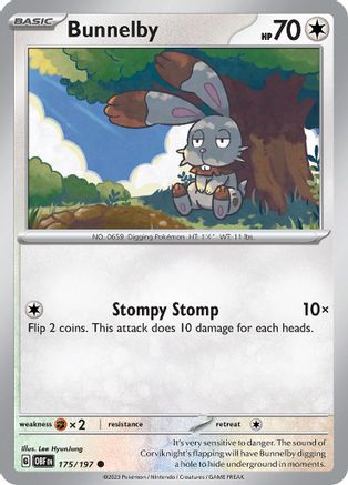 Bunnelby (175) Reverse Holofoil [SV: Obsidian Flames] Pokemon Single Pokémon