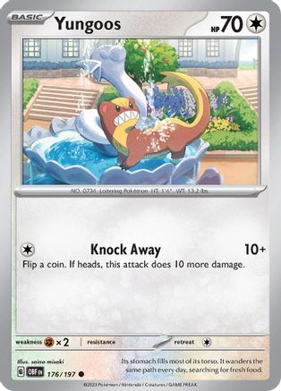 Yungoos (176) Reverse Holofoil [SV: Obsidian Flames] Pokemon Single Pokémon