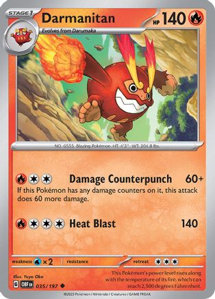 Darmanitan (35) [SV: Obsidian Flames] Pokemon Single Pokémon