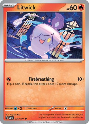 Litwick (36) [SV: Obsidian Flames] Pokemon Single Pokémon