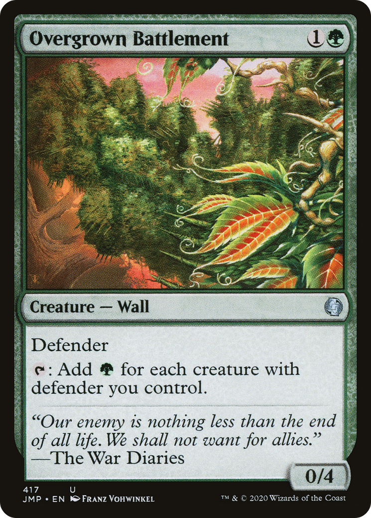 Overgrown Battlement (JMP-417) [Jumpstart] MTG Single Wizards of the Coast