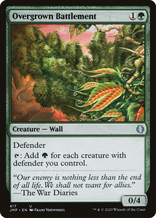 Overgrown Battlement (JMP-417) [Jumpstart] MTG Single Wizards of the Coast
