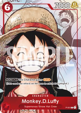 Monkey.D.Luffy (Alternate Art) (P-001) [One Piece Promotion Cards] Foil One Piece Single Bandai