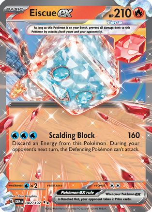 Eiscue ex (42) Holofoil [SV: Obsidian Flames] Pokemon Single Pokémon